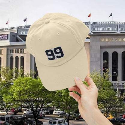 Baseball Stars Distressed Unisex Baseball Cap with Custom Number 99, Trendy Hat for Casual Outfits, Gifts for Sports Lovers