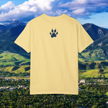 Montana Inspired Unisex T-Shirt with 41 Design and Paw Print on back. Soft Shirt for Gamedays or everyday comfort.