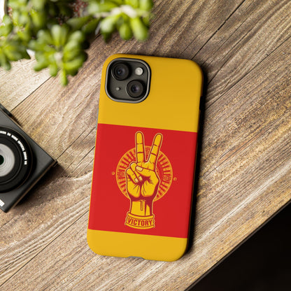 Victory Inspired Symbol Phone Case, Tough Phone Cover, Gift for Empowerment, Inspirational Tech Accessory, Unique Phone Protection