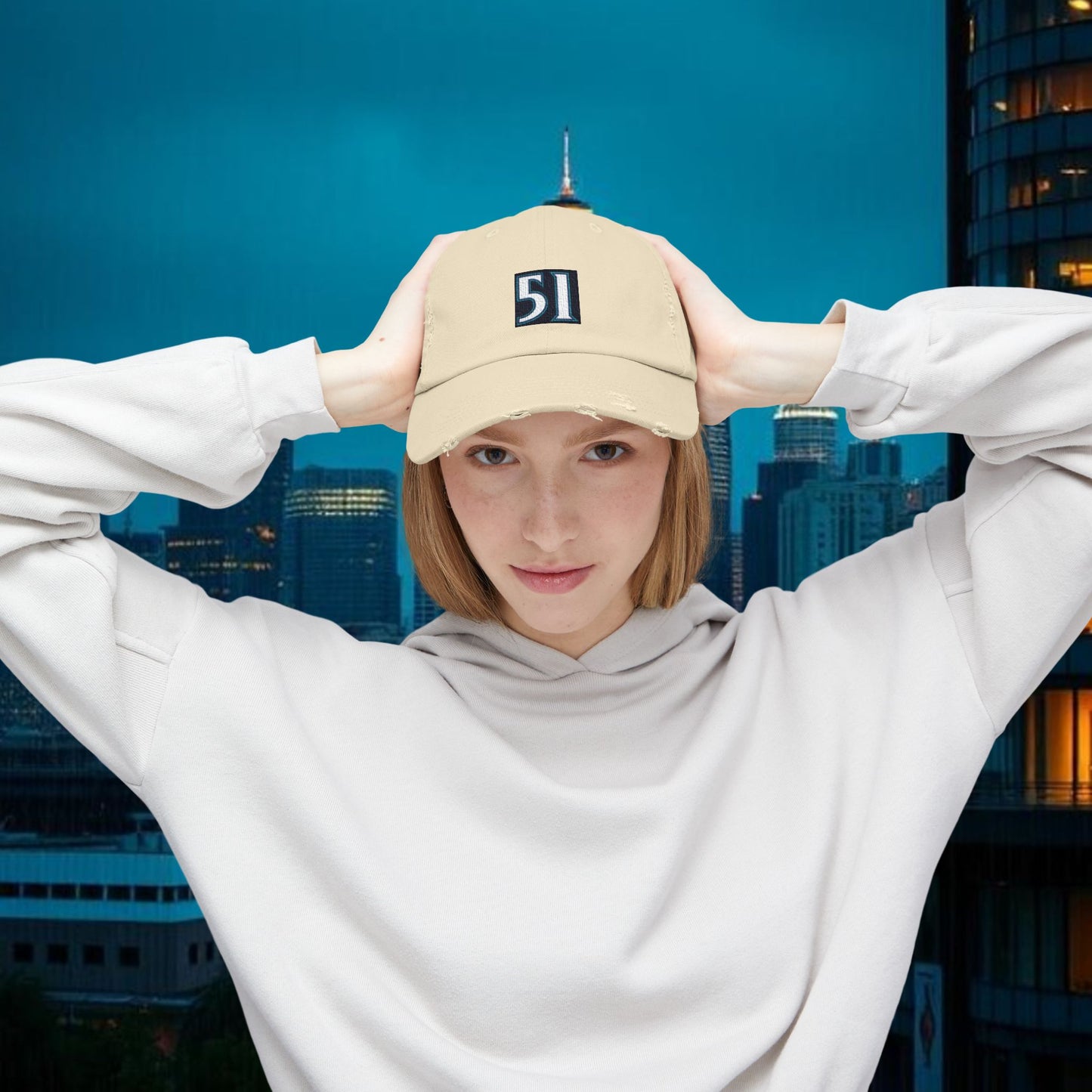 #51 Legends Distressed Cap with Vintage 51 Design | Casual Hat for Everyday Style, Trendy Accessories