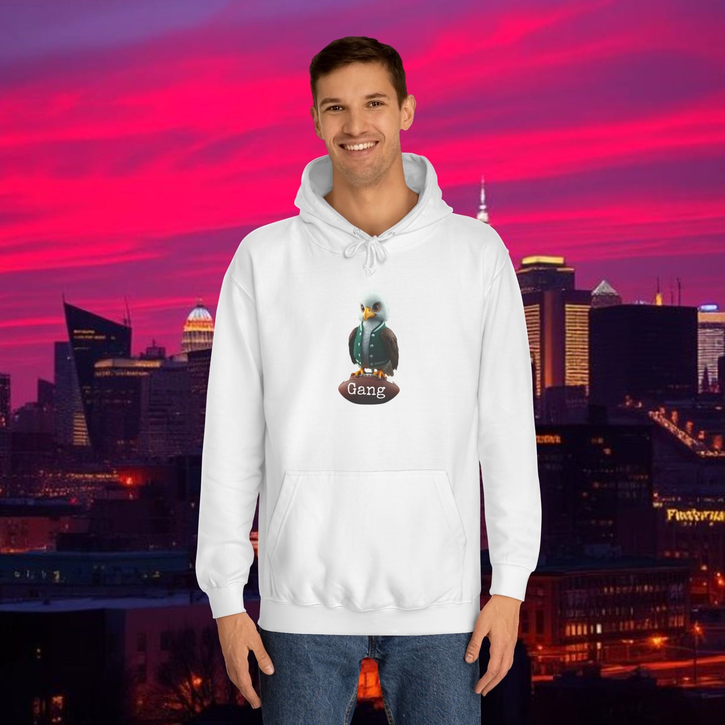 Hoodie with Quirky Design, Unisex Apparel for Football Fans, Comfortable Pullover for Game Day, Perfect Back-to-School Gift