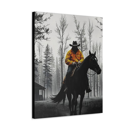 Cowboy Canvas Art, Western Wall Decor, Rustic Home Decor, Gifts for Horse Lovers, Cowboy Photography