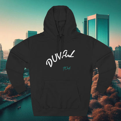 Duval Script Hoodie — Jacksonville City Name Pullover, 904 Area Code, Perfect for Gameday or a Concert