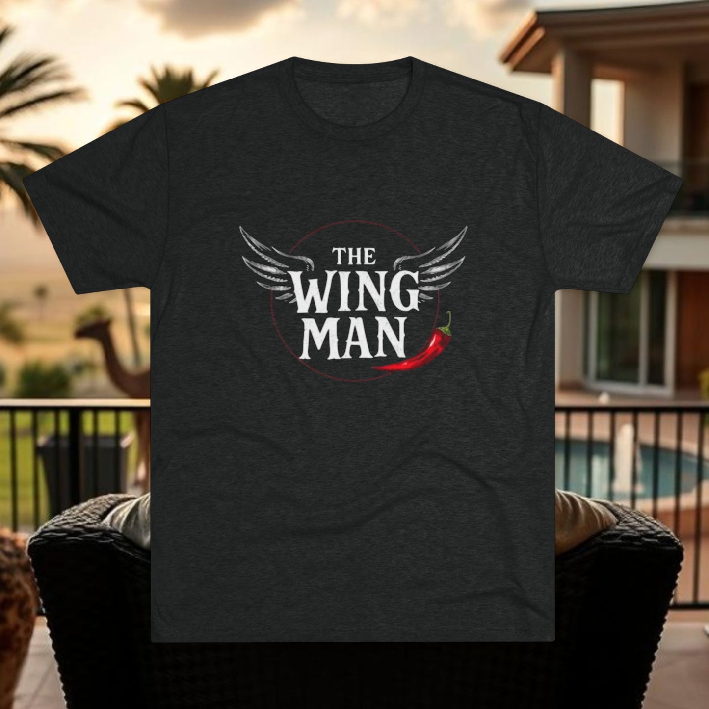 The Wingman T-Shirt — Funny Wingman Graphic Tee with Chili Pepper & Wings