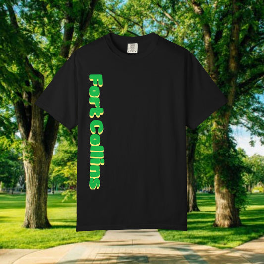 Fort Collins Unisex Garment-Dyed T-shirt - Trendy Streetwear, Fan Gift, Comfortable Casual Wear, Graphic Tee, Eco-Friendly Fashion