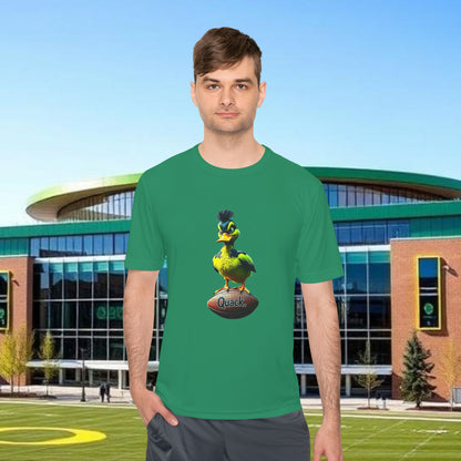 Football Fan Tee, Quack Graphic Shirt, Sportswear for Tailgating, Unisex Moisture-Wicking Sport Top, Perfect Gift for Game Day