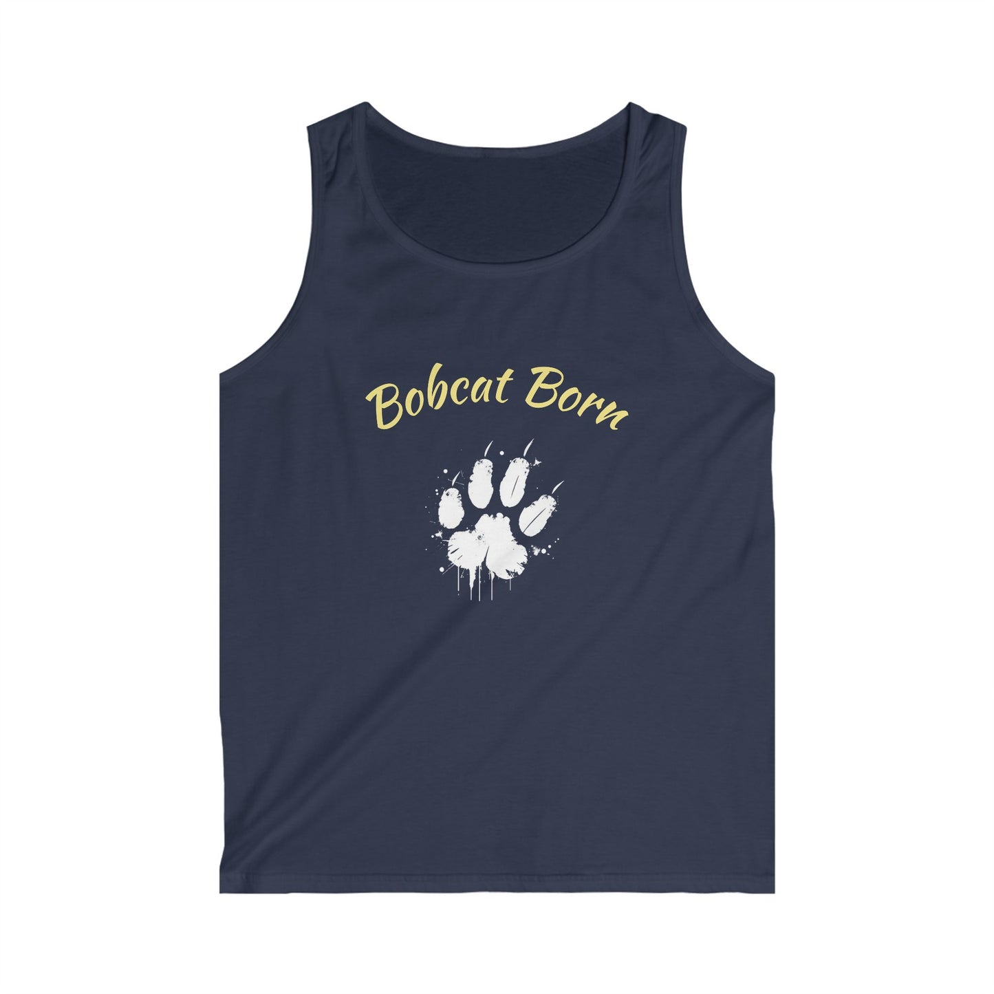 Bobcat Born Men's Softstyle Tank Top - Casual Wear, Summer Essential, Gift Idea, College Spirit, Animal Lover Apparel