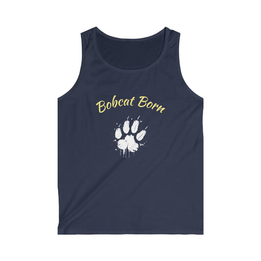 Bobcat Born Men's Softstyle Tank Top - Casual Wear, Summer Essential, Gift Idea, College Spirit, Animal Lover Apparel