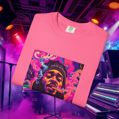 Vibrant Unisex Graphic Tee, Funky Smoke Art Shirt, Casual Streetwear, Gift for Music Lovers, Trendy Summer Top, Unique Festival Wear