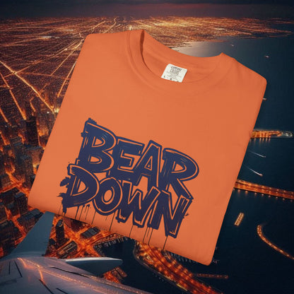 Vibrant Bear Down Unisex T-Shirt | Trendy Graphic Tee, Casual Wear, Gift for Sports Fans, Summer Style.