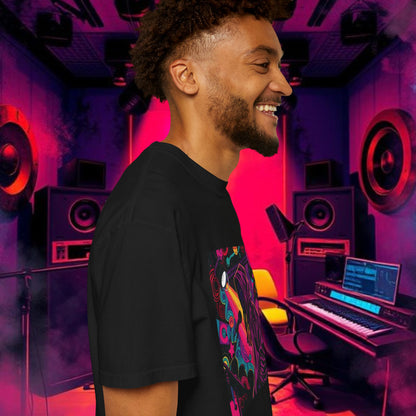 Colorful Unisex Garment-Dyed T-shirt, Artistic Graphic Tee, Music Festival Shirt, Casual Everyday Wear, Vibrant Streetwear, Unique Gift Idea