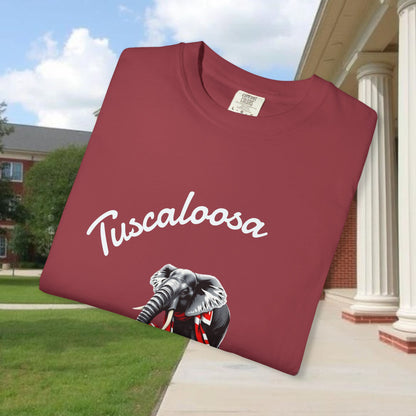 Tuscaloosa Elephant T-Shirt — University Pride Vintage Campus Tee, Soft-Style, Perfect T-Shirt for Gameday and the Tailgate