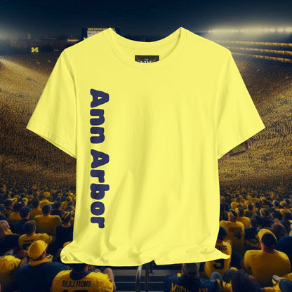 Ann Arbor Unisex Tee, College Spirit Shirt, Game Day Apparel, Casual Wear, Unique Graphic Tee