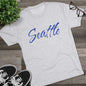 Seattle Script Tee — Casual City Souvenir T-Shirt, Perfect for Gameday, Tri-Blend Soft Material