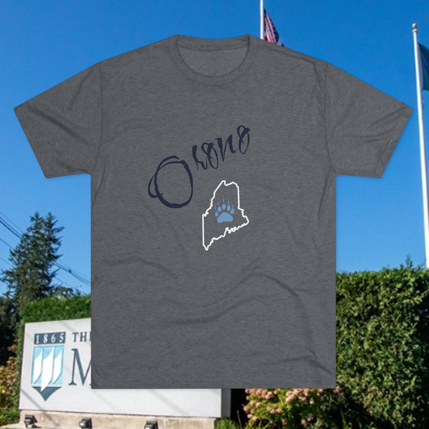 Osorno Paw Print T-Shirt – Minimal Script Graphic Tee for Sports Fans and Students