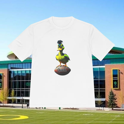 Football Fan Tee, Quack Graphic Shirt, Sportswear for Tailgating, Unisex Moisture-Wicking Sport Top, Perfect Gift for Game Day