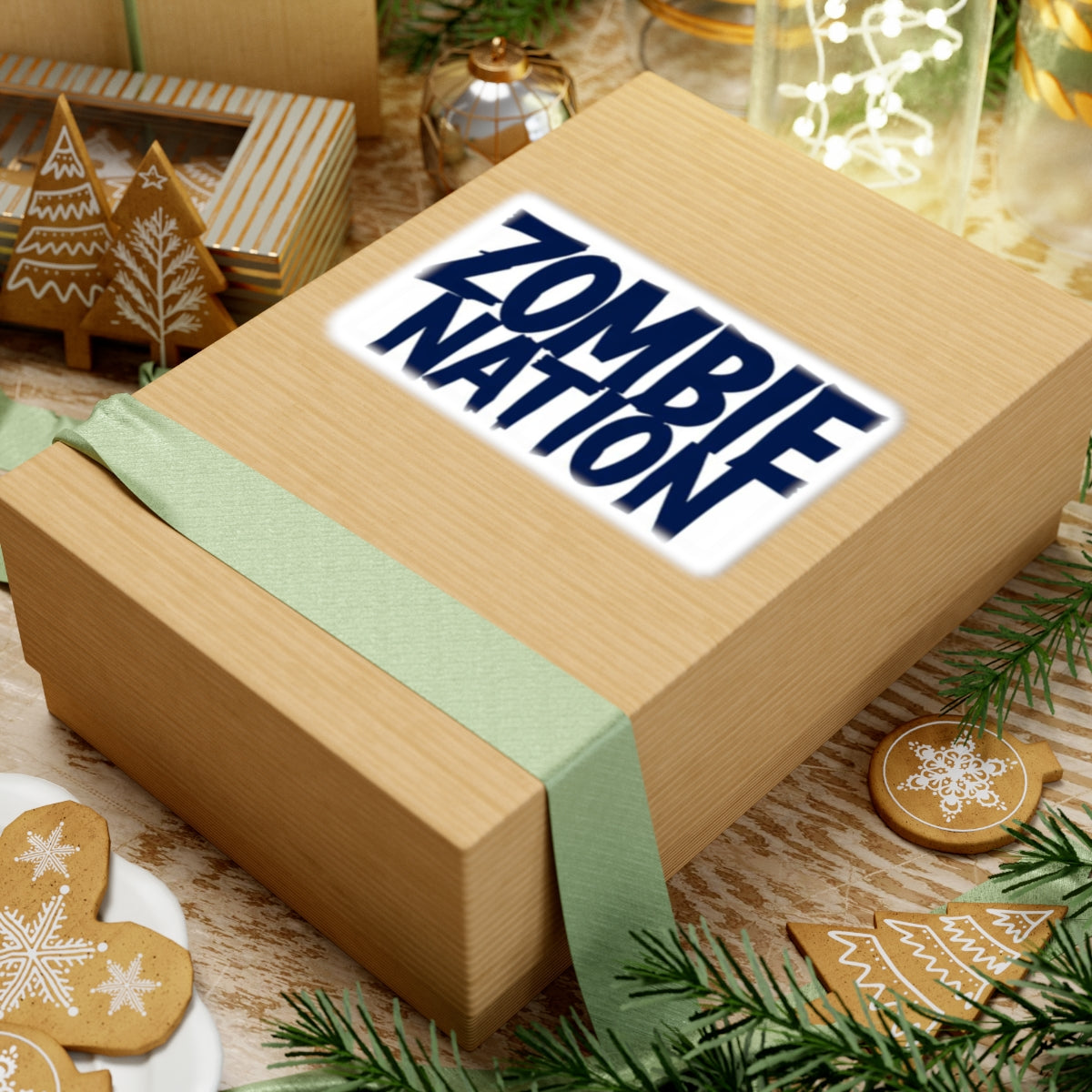 Zombie Nation Kiss-Cut Stickers | Fun Decals for Laptop, Water Bottle, Car, College Decor, Gifts for Sports Fans