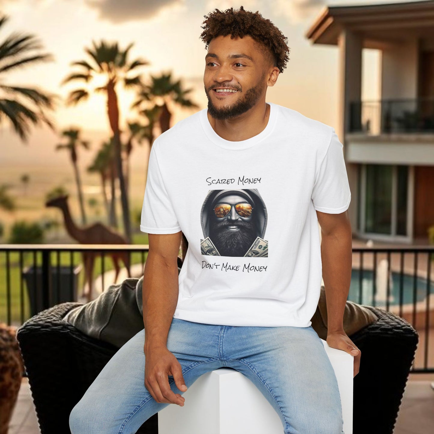 Scared Money Unisex Softstyle T-Shirt - Casual Wear, Streetwear, Gift for Him, Statement Tee, Urban Fashion