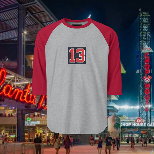 Baseball Stars Raglan Shirt, Unisex Tee for Sports Lovers, Perfect Gift for Game Day, Casual Outfit, Team Spirit Wear, Number 13 Shirt