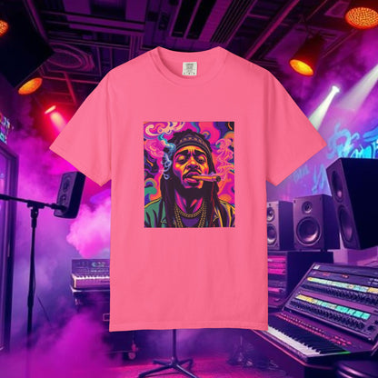 Vibrant Unisex Graphic Tee, Funky Smoke Art Shirt, Casual Streetwear, Gift for Music Lovers, Trendy Summer Top, Unique Festival Wear