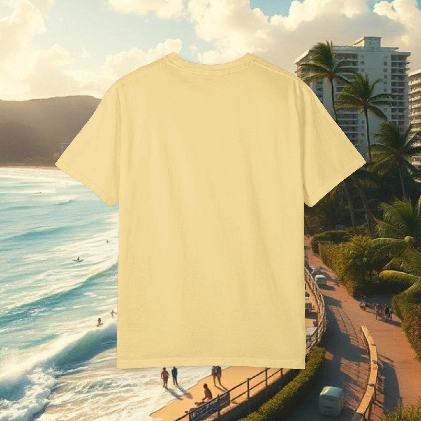 Vibrant Beach Vibes Unisex T-Shirt - Music & Paradise Design