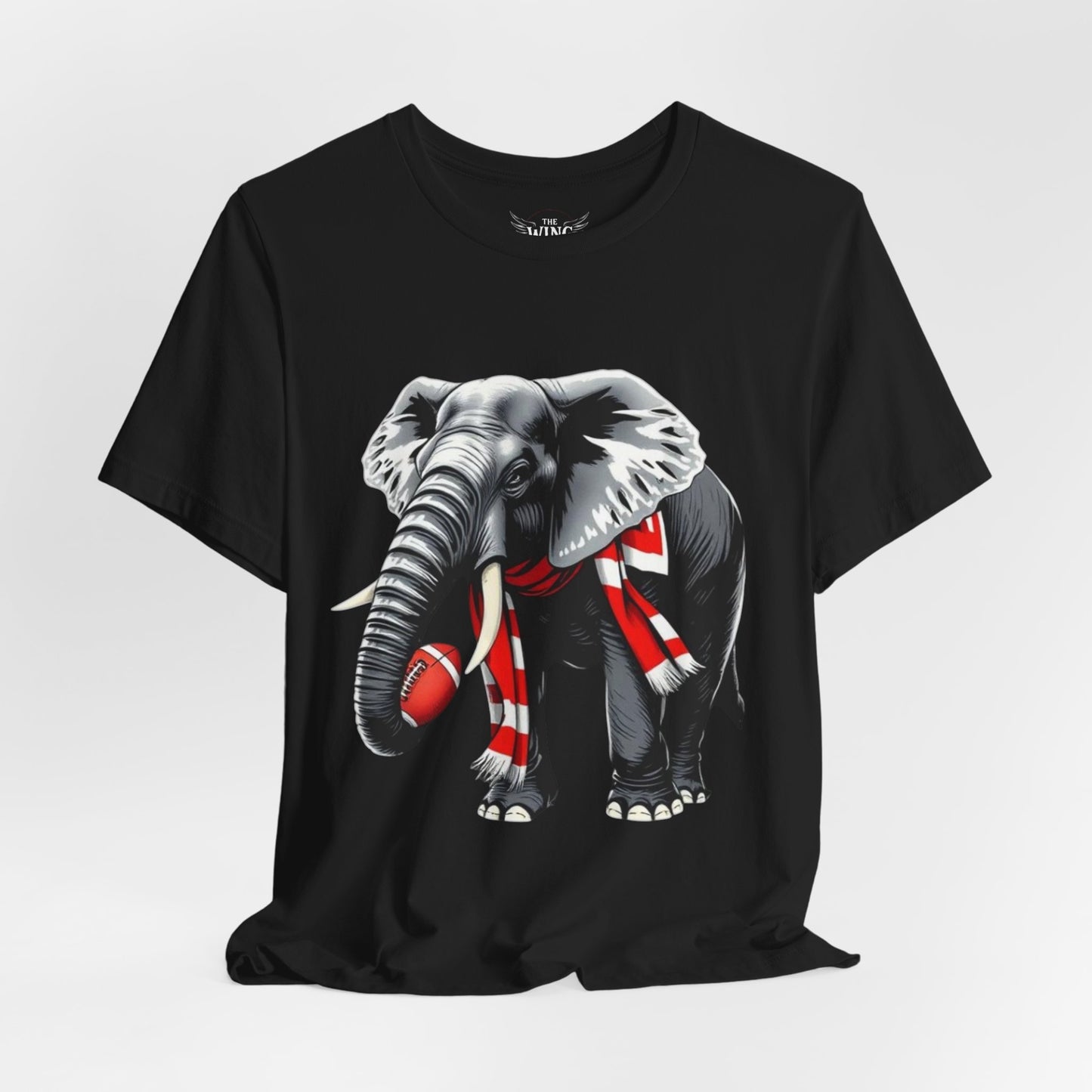 Elephant Graphic Tee — Cute Elephant Wearing Scarf T-Shirt