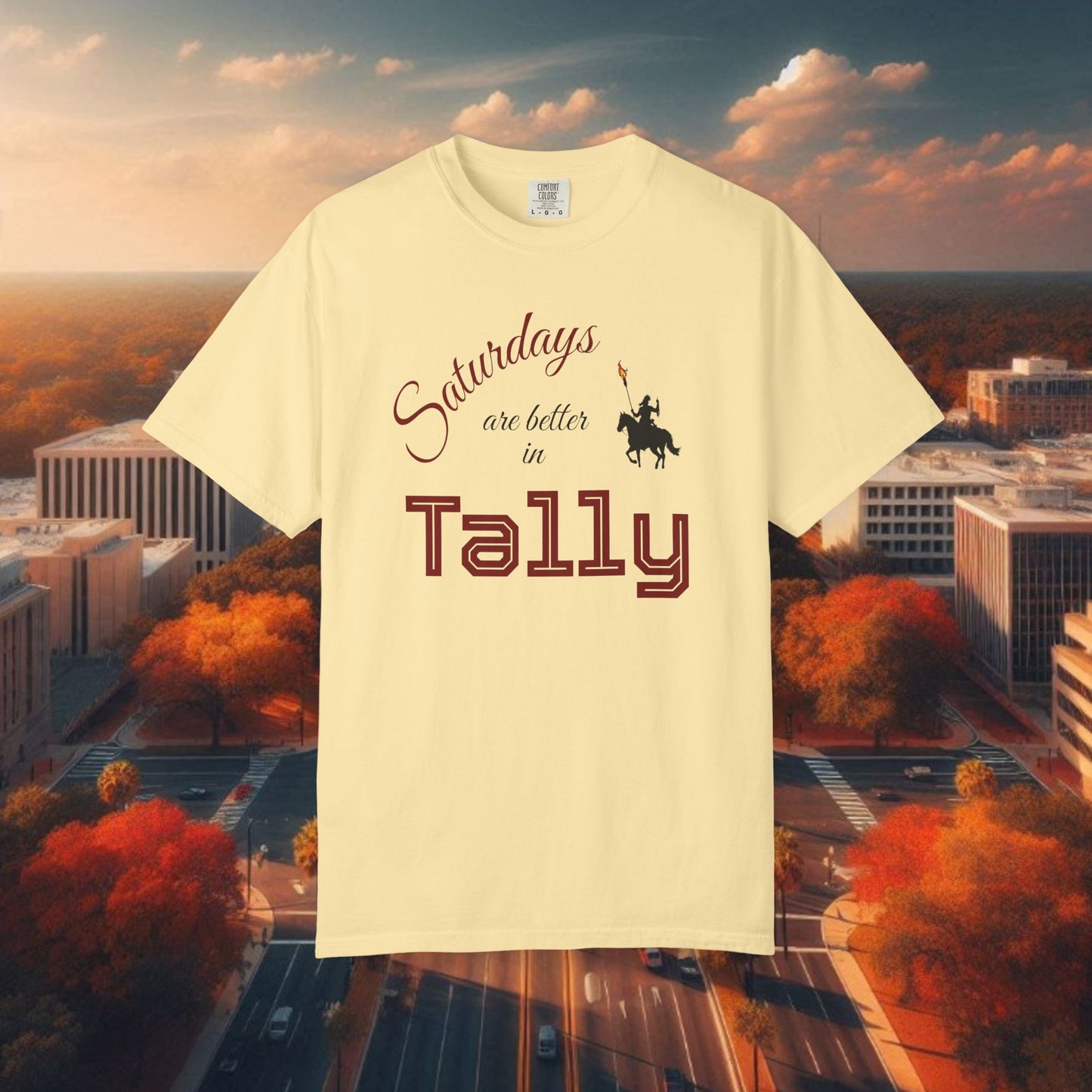 Saturday's Better in Tally Unisex T-Shirt - Casual Wear, College Football, Tailgate Shirt, Gift for Fans, Homecoming Apparel