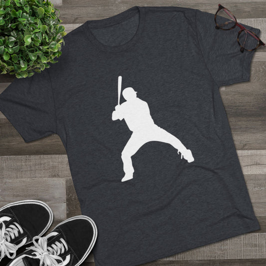 Baseball Batter Tee — Silhouette Front with Number 5 Back