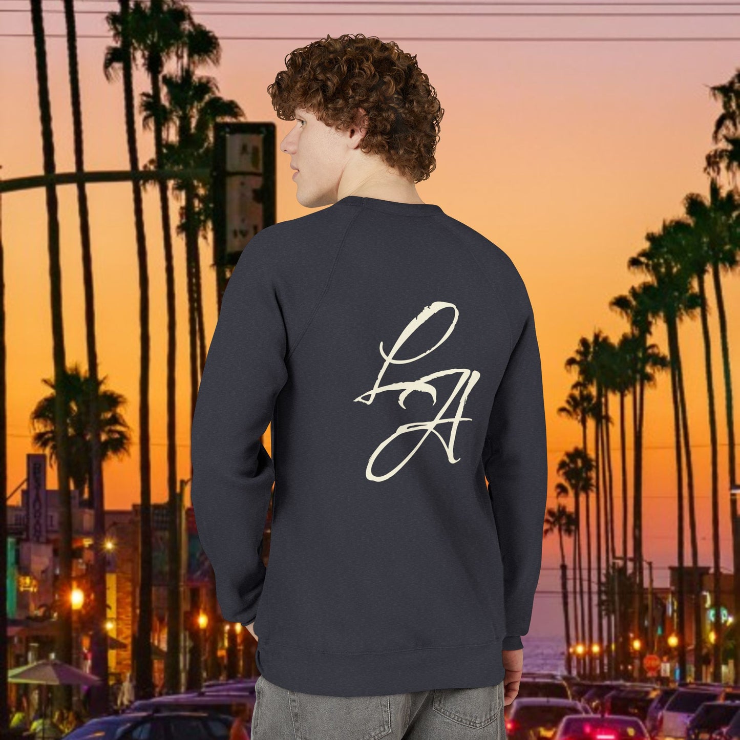 LA Script Raglan Sweatshirt, Super Soft Material and Comfortable Stylish Fit