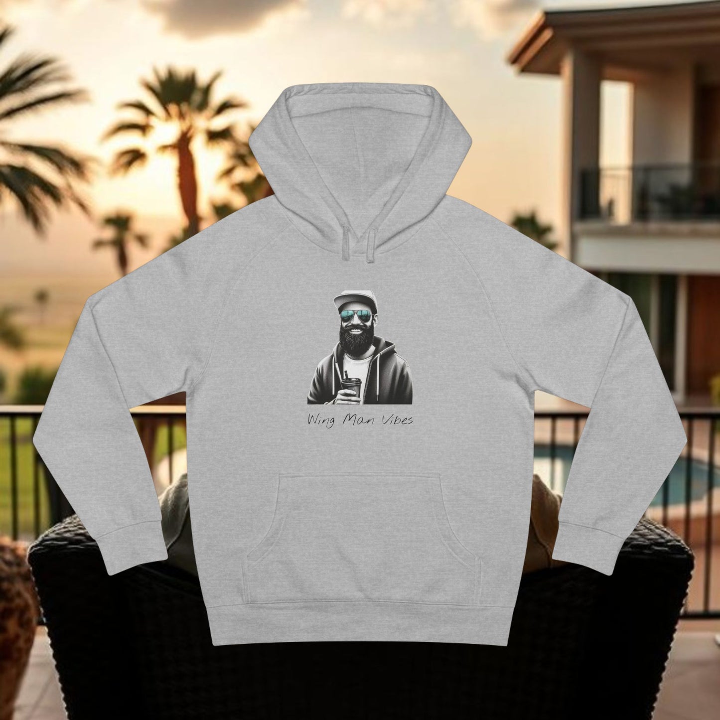Wing Man Vibes Unisex Hoodie, Casual Comfort, Everyday Wear, Unique Gift Idea, Street Style, Cozy Layering