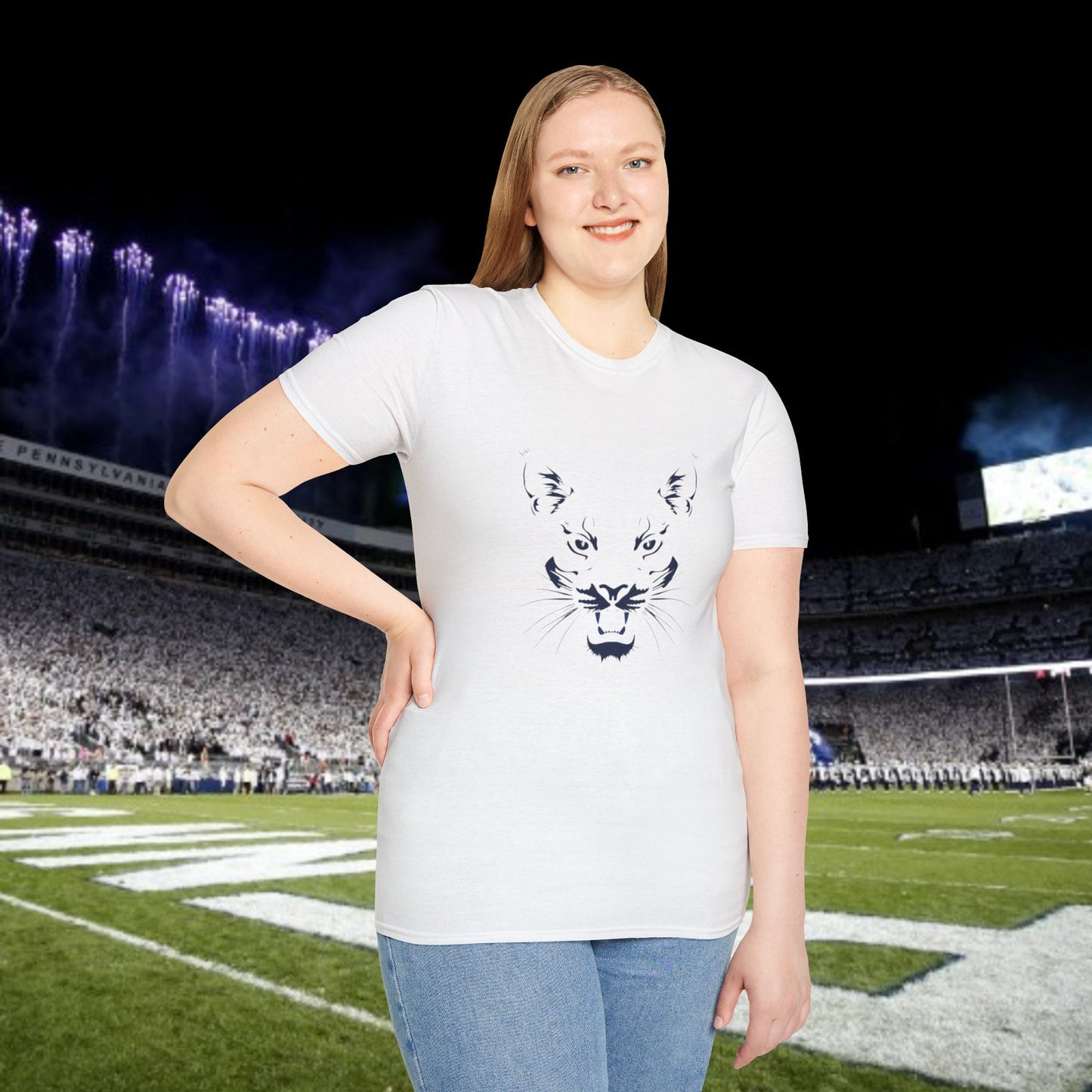 Fierce Silhouette Graphic T-Shirt, Unisex Tee, Gameday Shirt, Casual Wear, College Fashion, Gift for White Out Game