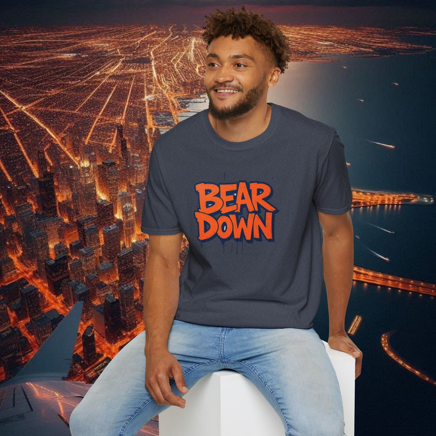 Bear Down Unisex Graphic T-Shirt - Bear Down Design, Casual Wear, Streetwear, Gift for Football Fans, Trendy Everyday Tee