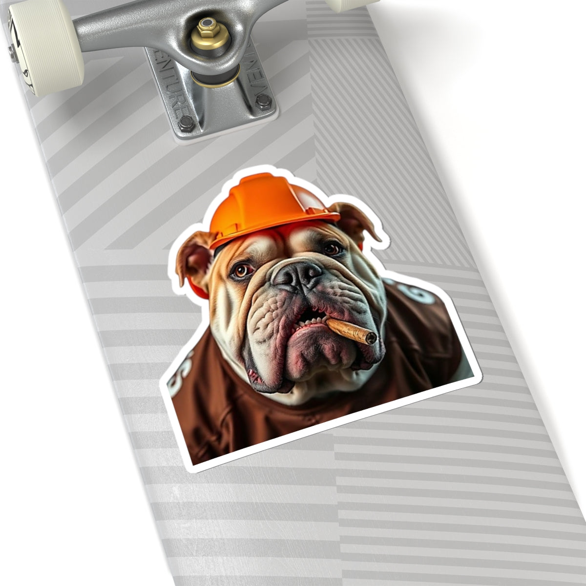 Bulldog Construction Kiss-Cut Stickers | Funny Dog Stickers, Laptop Decals, Unique Gift, Pet Lover Decor, Cute Home Office