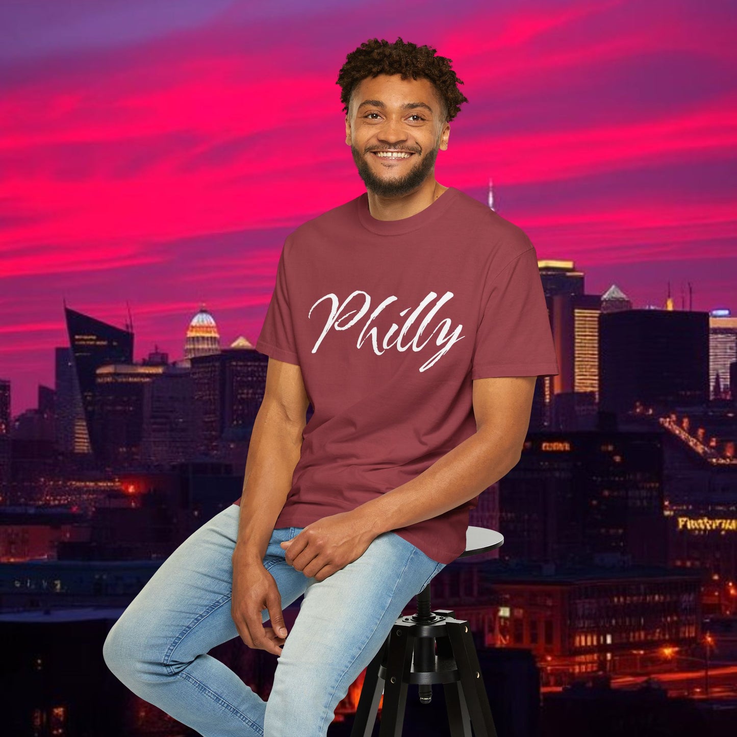 Philly Script T-Shirt — Handwritten City Pride Tee, Ultra Soft and Comfortable T-Shirt for any gameday.
