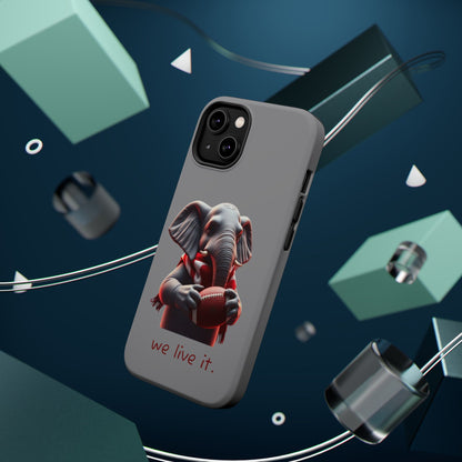 Elephant Football Case - Impact-Resistant Phone Cover, Unique Gift for Sports Lovers, Animal Case for Kids, Fun Accessories, Durable