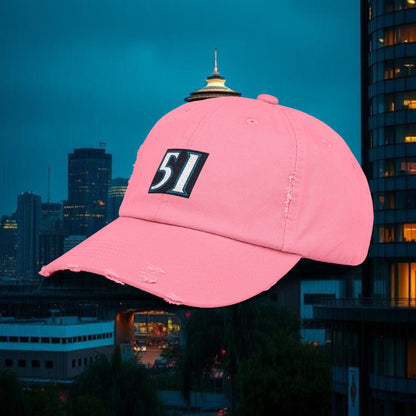 #51 Legends Distressed Cap with Vintage 51 Design | Casual Hat for Everyday Style, Trendy Accessories