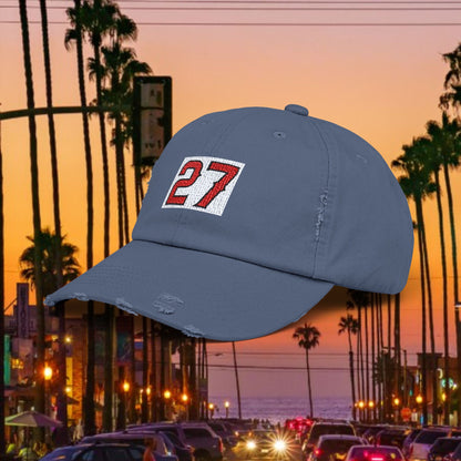 #27 Vintage Distressed Cap, Casual Hat, Everyday Wear, Sports Enthusiast Gift, LA Fans, Baseball Fans