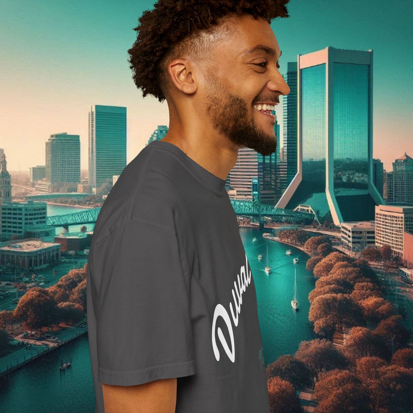 Duval Script T‑Shirt — Jacksonville Retro City Tee, Perfect for Gameday or Everyday Use. Soft style T-Shirt.