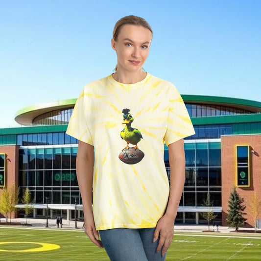 Vibrant Tie-Dye Football Inspired Tee, Fun Summer Shirt, Quirky Casual Top, Great for Festivals, Perfect Gift for Kids