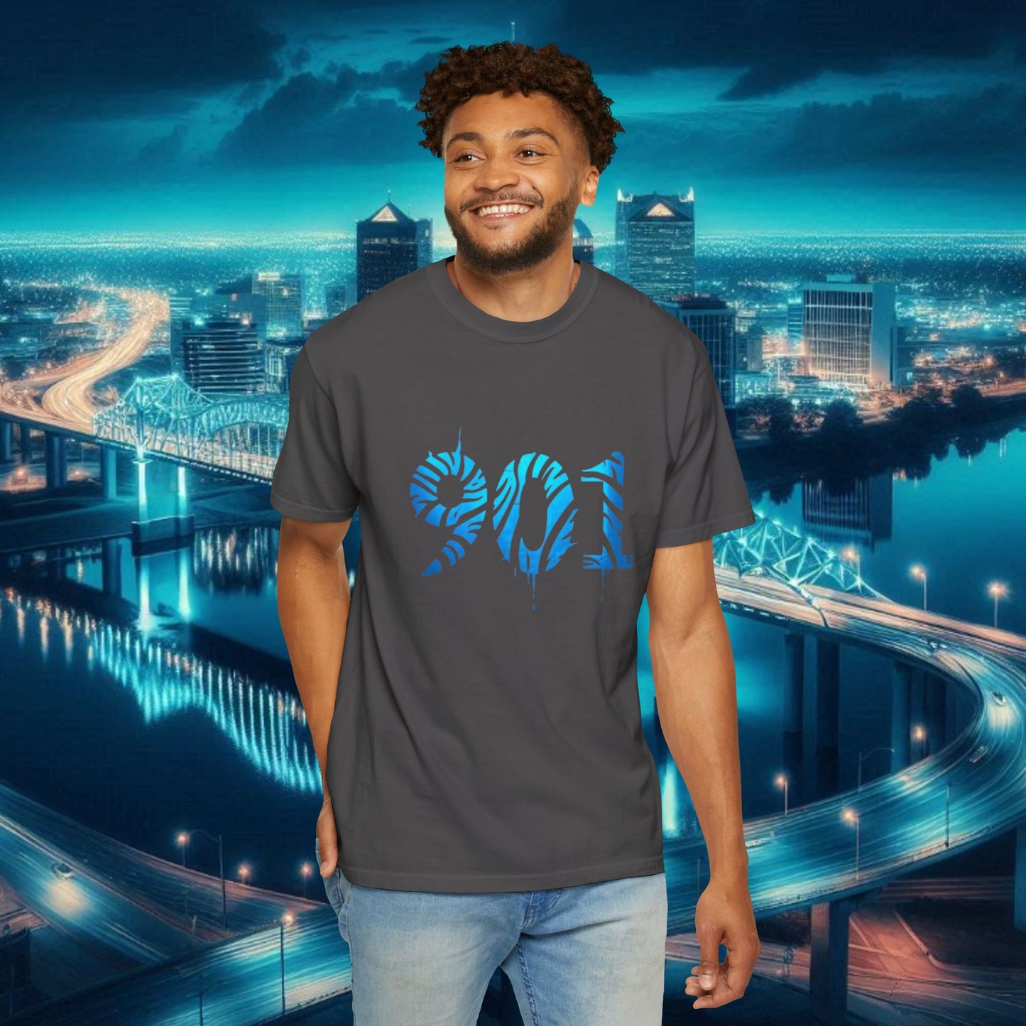 Memphis T-Shirt with 901 Design, Casual Graphic Tee, Unisex Wear, Trendy Apparel, Gift for Memphis Fans