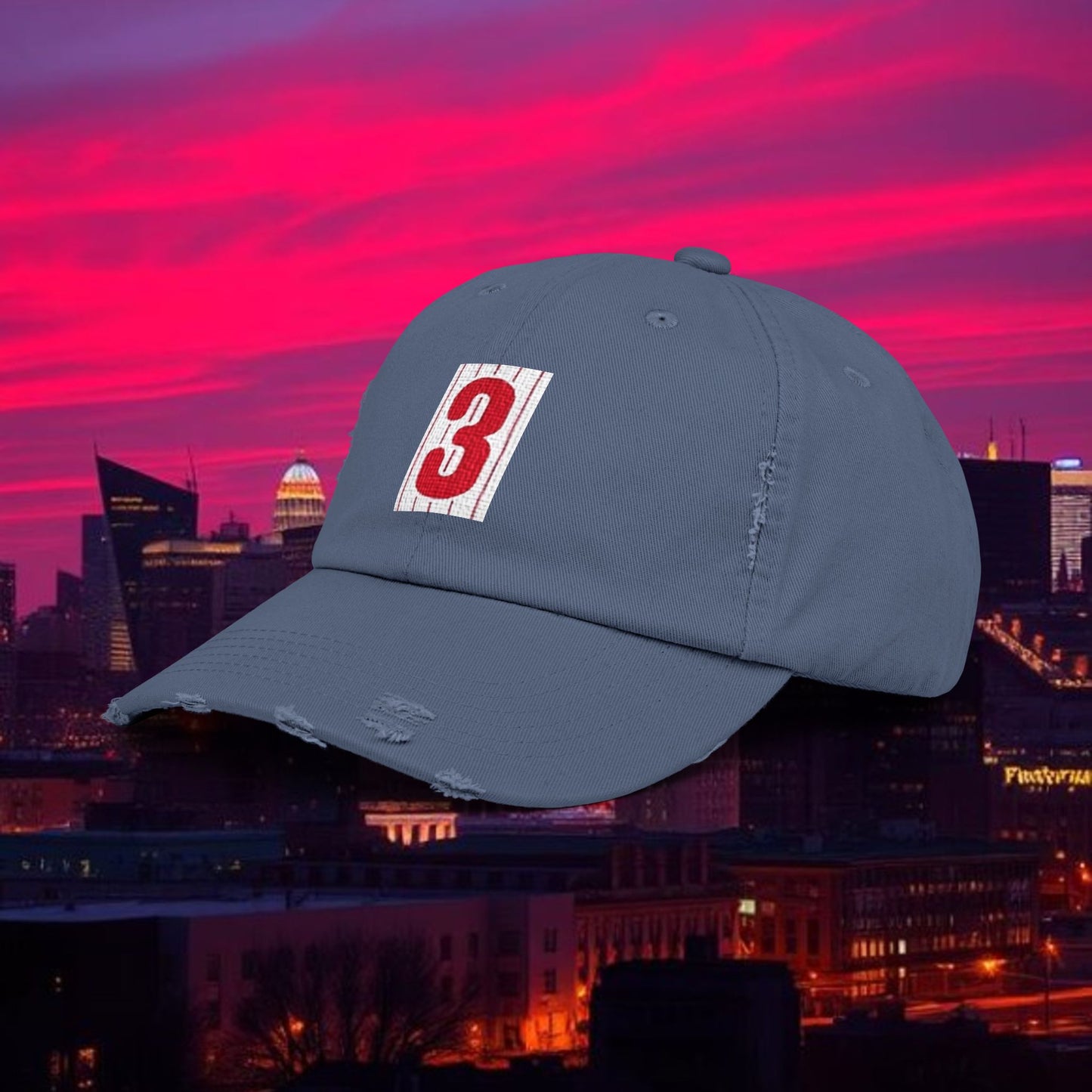 Baseball Stars #3 Distressed Baseball Cap, Vintage Style Hat, Casual Everyday Wear, Gift for Baseball Fans, Stylish Hat