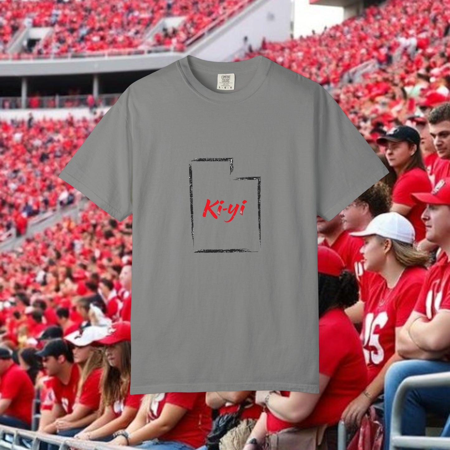 Ki-yi Unisex Garment-Dyed T-shirt, Artistic Tee, Casual Wear, Gift for Friends, Unique Fashion, Everyday Comfort