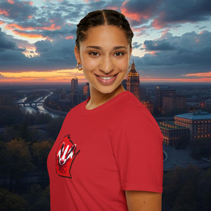 Wisconsin Softstyle T-Shirt, Unisex Tee, College Apparel, Game Day Shirt, Casual Wear, Gift for Fans