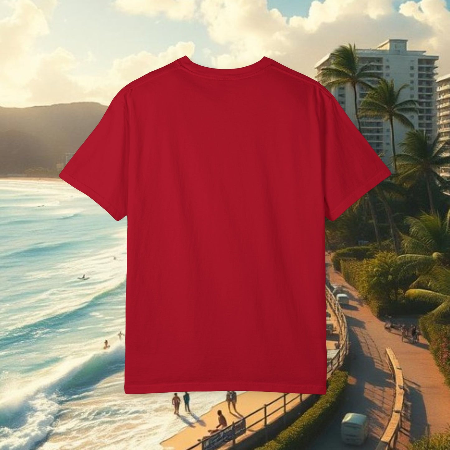 Vibrant Beach Vibes Unisex T-Shirt - Music & Paradise Design