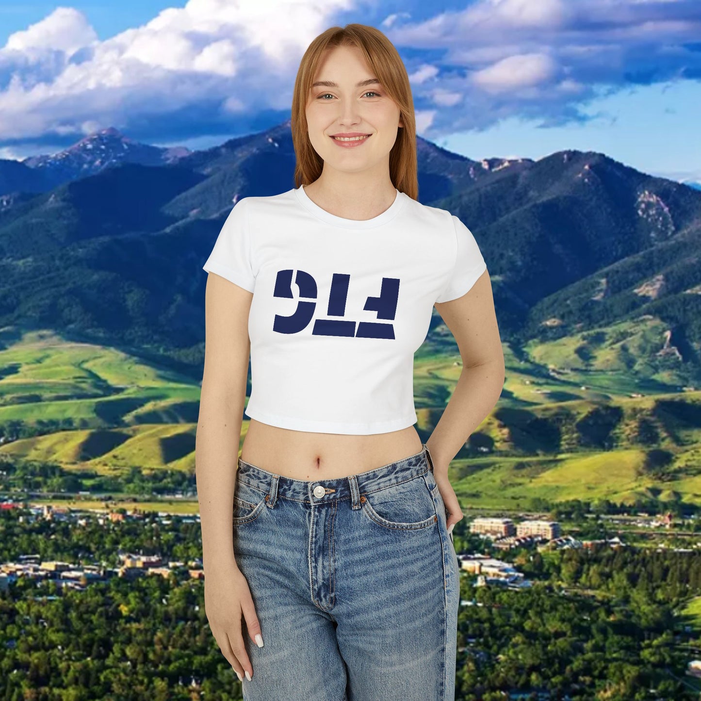 Upside Down FTG Stylish Women's Baby Tee - Trendy Crop Top, Casual Outfits, Birthday Gift, Bobcat Games, Everyday Essentials