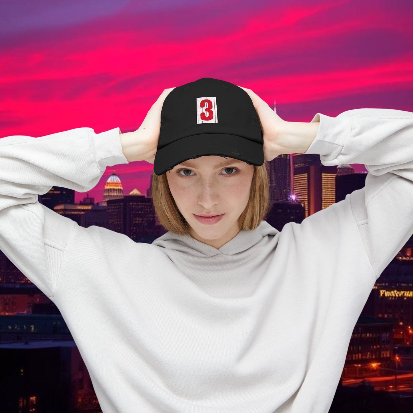 Baseball Stars #3 Distressed Baseball Cap, Vintage Style Hat, Casual Everyday Wear, Gift for Baseball Fans, Stylish Hat