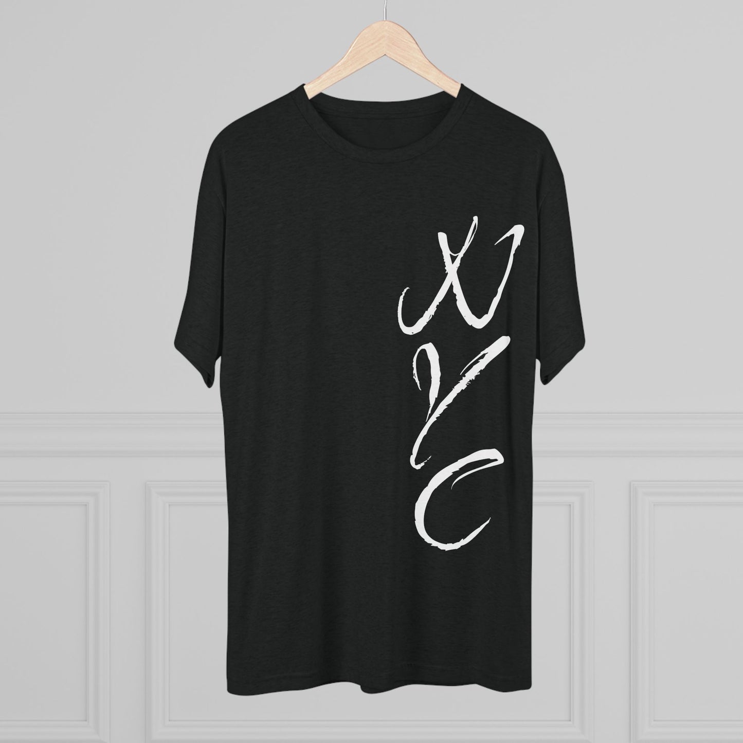 NYC Script Tee — 'REP' Skyline Back Graphic, Tri-Blend Soft T-Shirt
