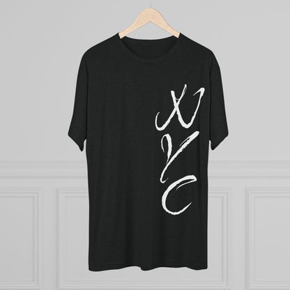 NYC Script Tee — 'REP' Skyline Back Graphic, Tri-Blend Soft T-Shirt