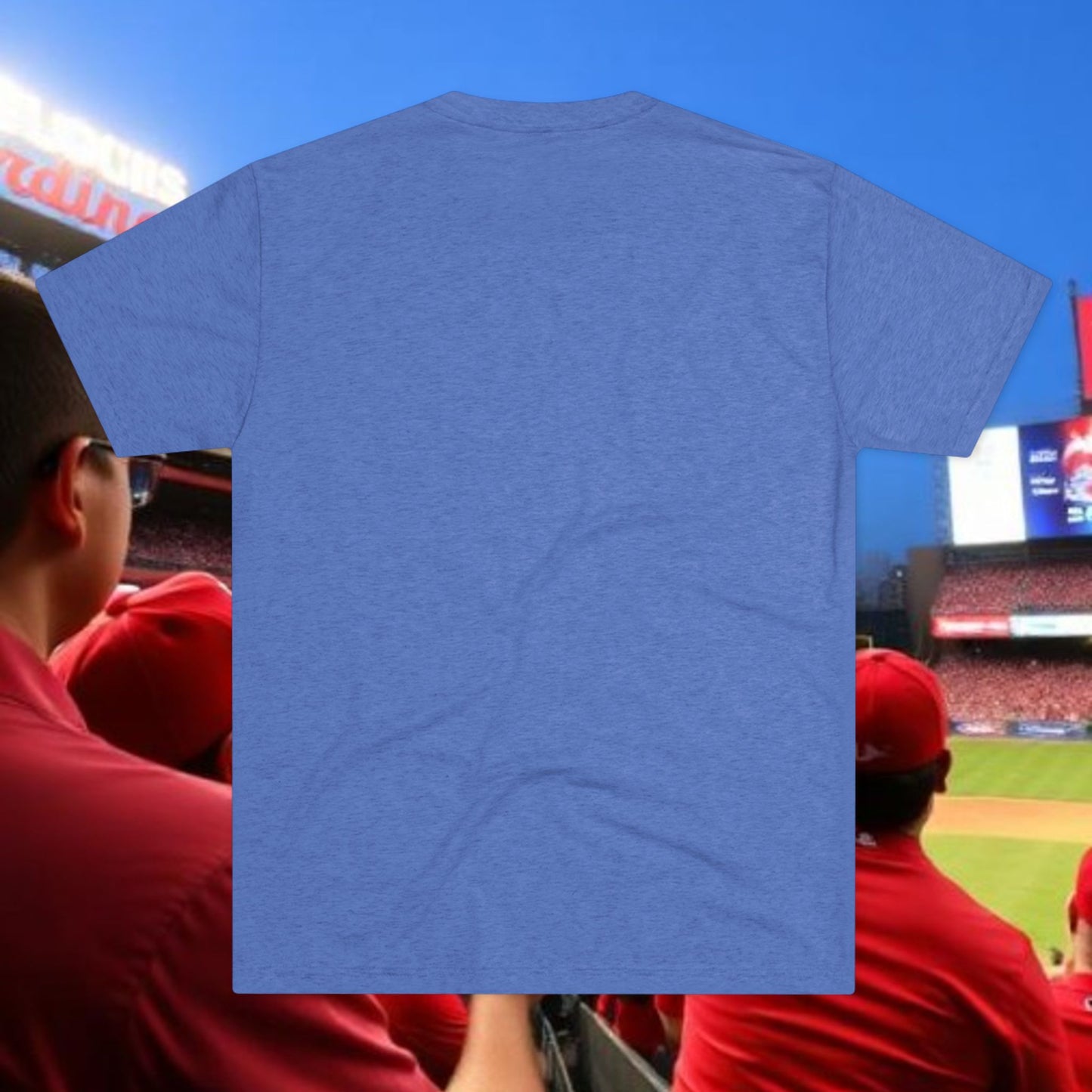 St. Louis Script Tee — Diagonal Red Script City Baseball and Hockey T‑Shirt