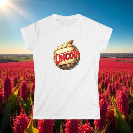 Lincoln Vintage Volleyball Women's Tee, Soft-Style T-Shirt perfect for Gameday
